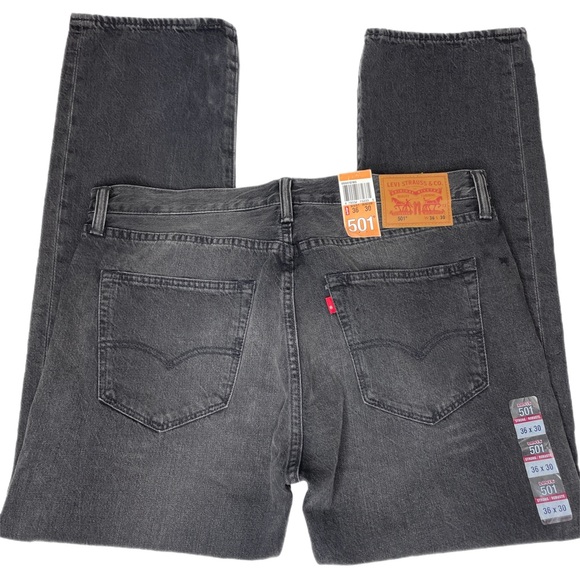 Levi’s 501 Strong Jeans Black Size 36x30 - Picture 8 of 9